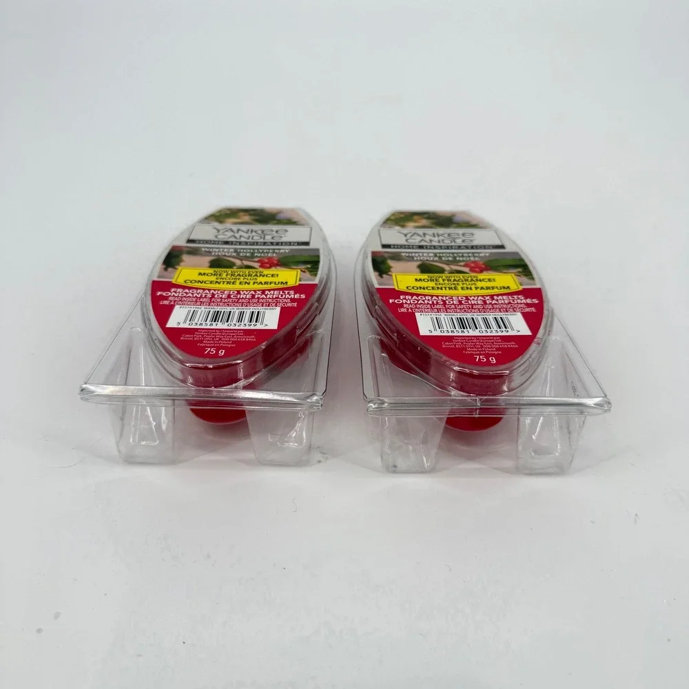 NEW 2 Yankee Candle Home Inspiration Winter Hollyberry Wax Melts‎ 75g 1574196E